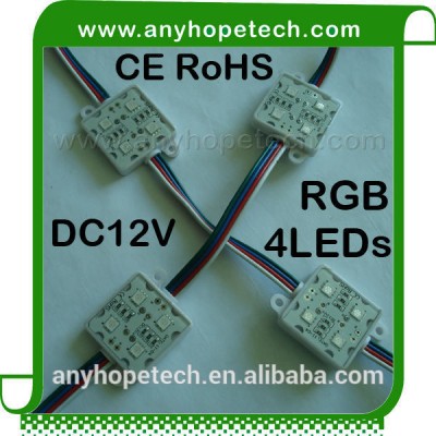 high efficiency multi color waterproof 4 leds module for channel letter